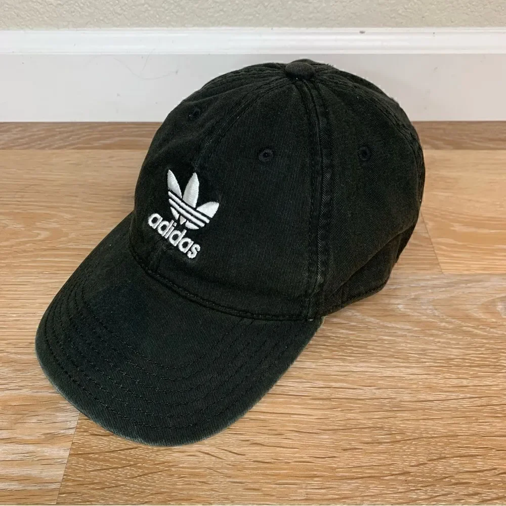 Adidas Vintage Unisex Black Adjustable Strapback Hat
